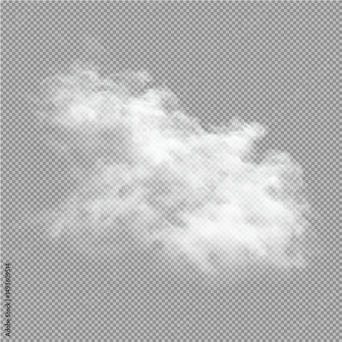 Isolated Soft White Cloud on Transparent PNG

