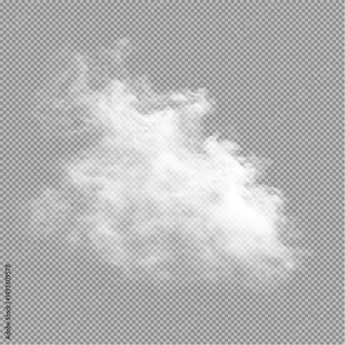 Isolated Soft White Cloud on Transparent PNG

