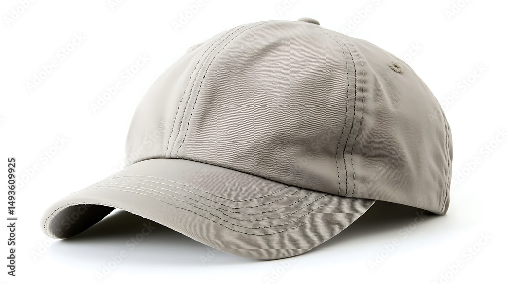Fototapeta premium Classic Beige Baseball Cap Comfortable and Stylish Headwear
