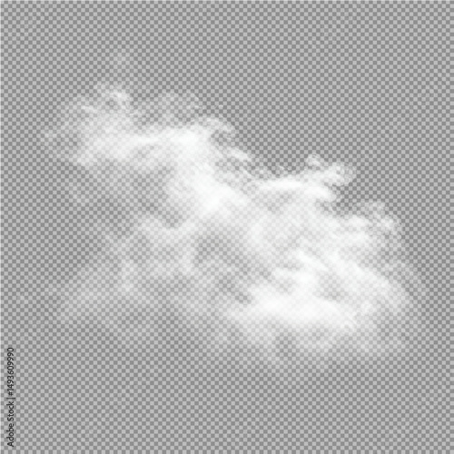 Isolated Soft White Cloud on Transparent PNG

