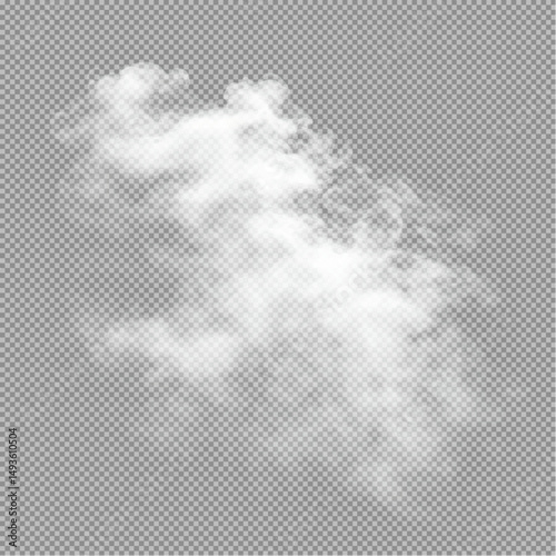 Isolated Soft White Cloud on Transparent PNG

