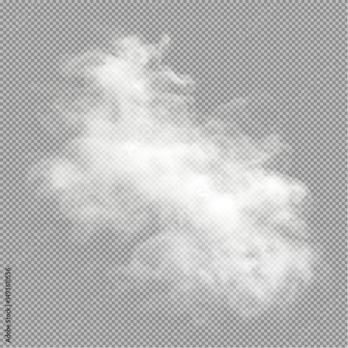 Isolated Soft White Cloud on Transparent PNG

