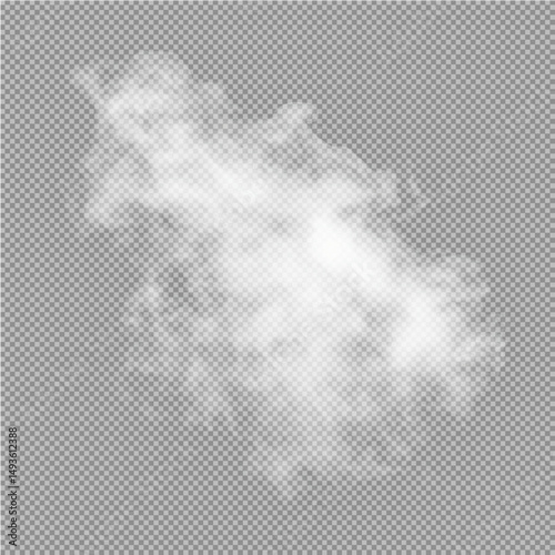 Isolated Soft White Cloud on Transparent PNG

