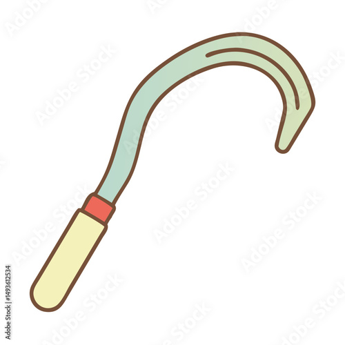 icon of a curved gardening tool