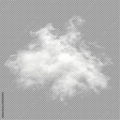 Isolated Soft White Cloud on Transparent PNG

