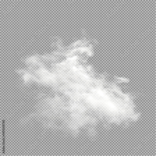 Isolated Soft White Cloud on Transparent PNG

