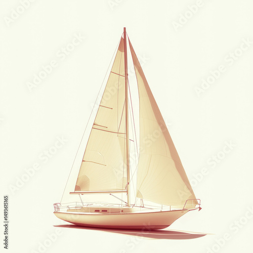 sailing isolated