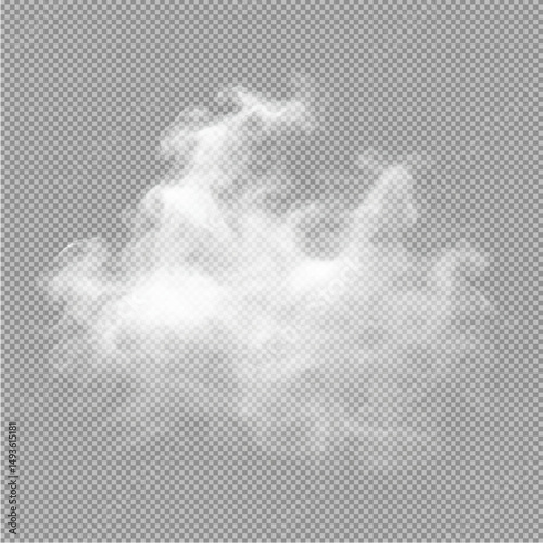 Isolated Soft White Cloud on Transparent PNG

