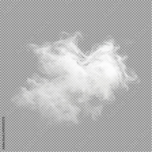 Isolated Soft White Cloud on Transparent PNG

