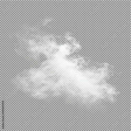 Isolated Soft White Cloud on Transparent PNG

