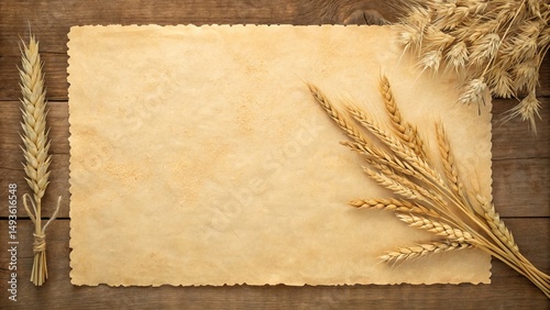Rustic Wheat and Aged Paper...