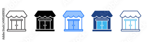 Outlet Icon Set With Multiple Style Collection 