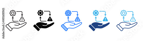 Risk Management Icon Set With Multiple Style Collection 
