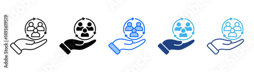 Customer Retention Icon Set With Multiple Style Collection 