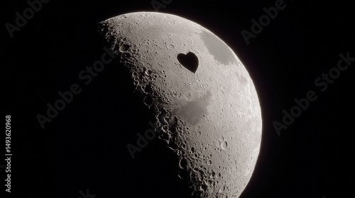 Surreal background: moon su...