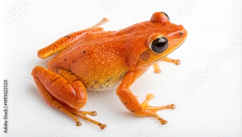 Vibrant Orange Frog Portrai...