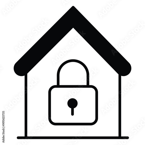 Lockdown Vector Icon Representing Access Restriction Sign