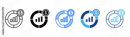 Market Penetration Icon Set With Multiple Style Collection 