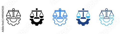 Business Ethics Icon Set With Multiple Style Collection 