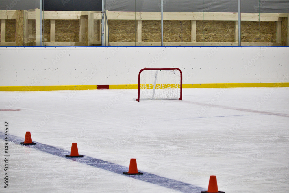 Naklejka premium Ice hockey training course