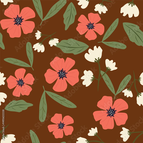 Floral pattern design, vector illustration background