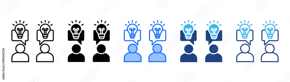 Creative Communication Icon Set With Multiple Style Collection Creative Communication Icon Set With Multiple Style Collection