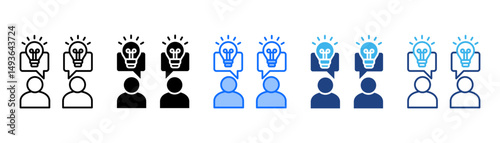 Creative Communication Icon Set With Multiple Style Collection 