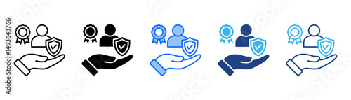 Trustworthiness Icon Set With Multiple Style Collection 