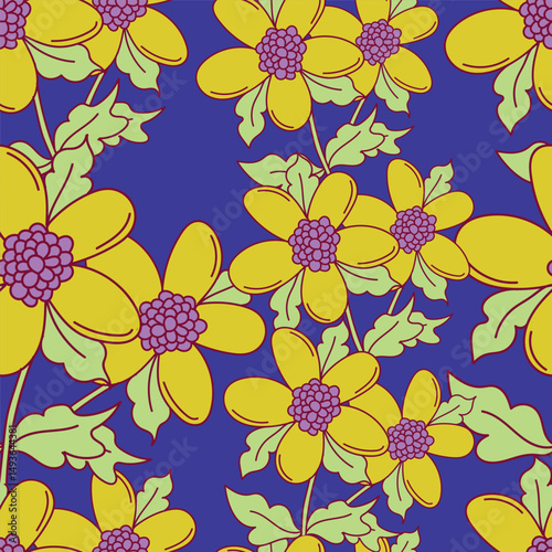 Floral pattern design, vector illustration background