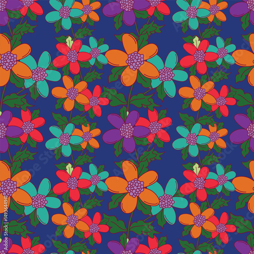 Floral pattern design, vector illustration background