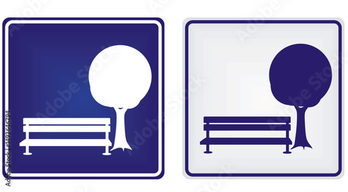 Park for rest sign. vector