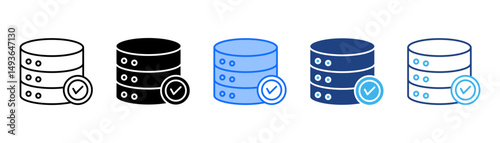 Data Integrity Icon Set With Multiple Style Collection 