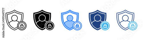 Pseudonymisation Icon Set With Multiple Style Collection 