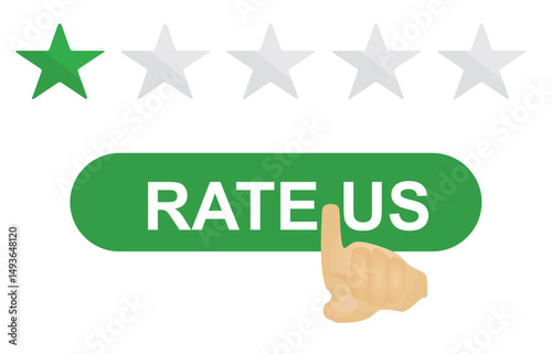 Click on stars to rate icon. vector