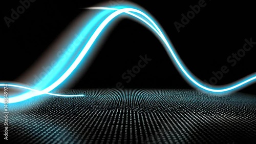 Flowing blue waves background