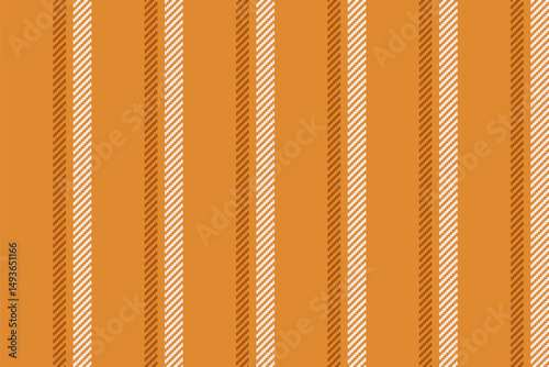 Eps10 textile lines vector, complexity texture vertical stripe. Cotton background fabric pattern seamless in orange and white colors.