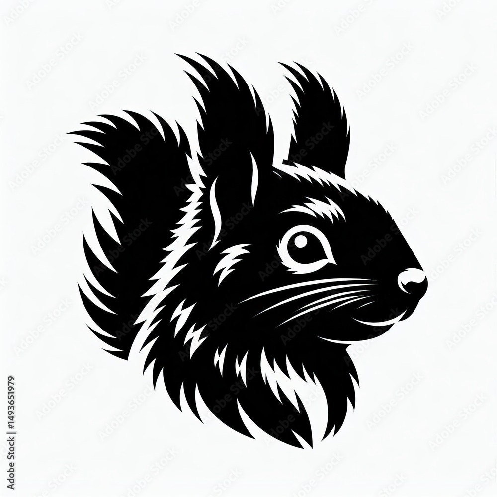 Obraz premium Squirrel silhouette