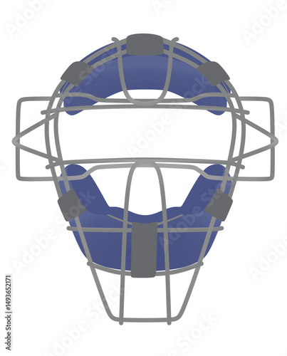 Baseball head facemask. vector illustration