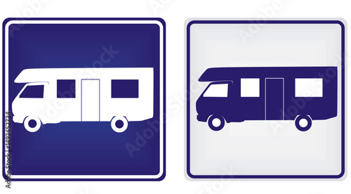 Camp traffic sign. vector illustration