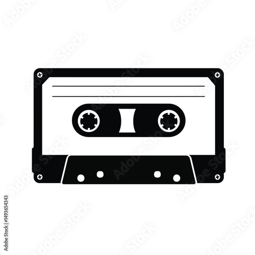 Vintage cassette tape music retro audio analog
