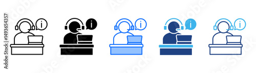 Information Point Icon Set With Multiple Style Collection 