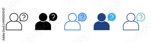 Question Icon Set With Multiple Style Collection 