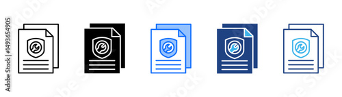 Compliance Icon Set With Multiple Style Collection 