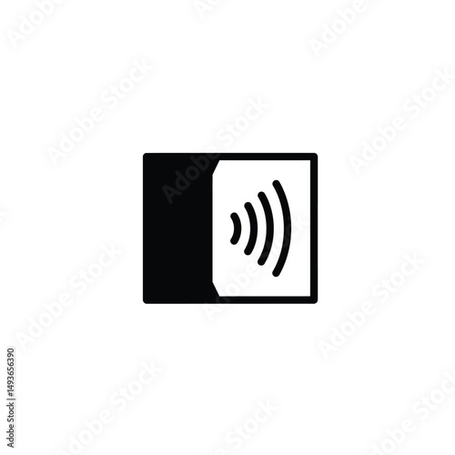 Contactless payment terminal icon wireless transaction