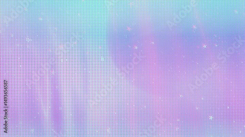 Valentine's day Pink Blue Abstract texture in stop motion stars halftone spots background. Starry retro celebration speed halftone starry shapes stars, nebula and galaxy, dreamy light