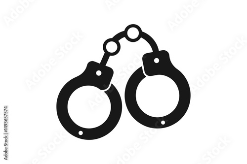 Handcuffs silhouette Vector bundle  illustration, Handcuffs silhouette