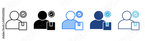 Customer Icon Set With Multiple Style Collection 