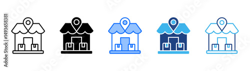 Retailer Icon Set With Multiple Style Collection 
