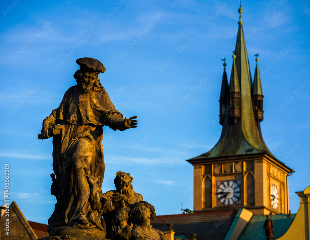 Fototapeta premium statue of st john of nepomuk in Prague 