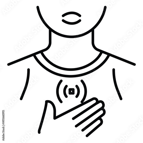 Icon Representing Shortness Of Breath Health Condition